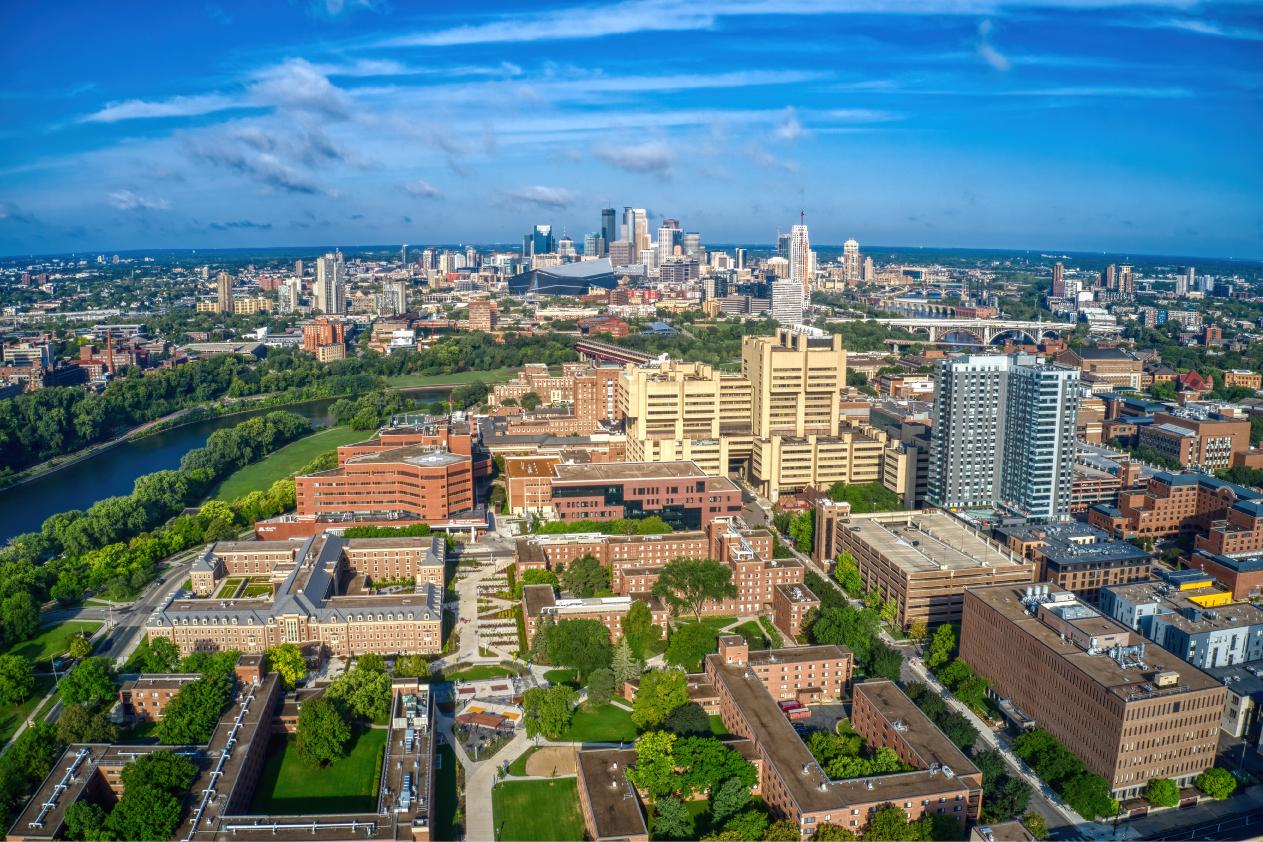 University of Minnesota and Minneapolis skyline